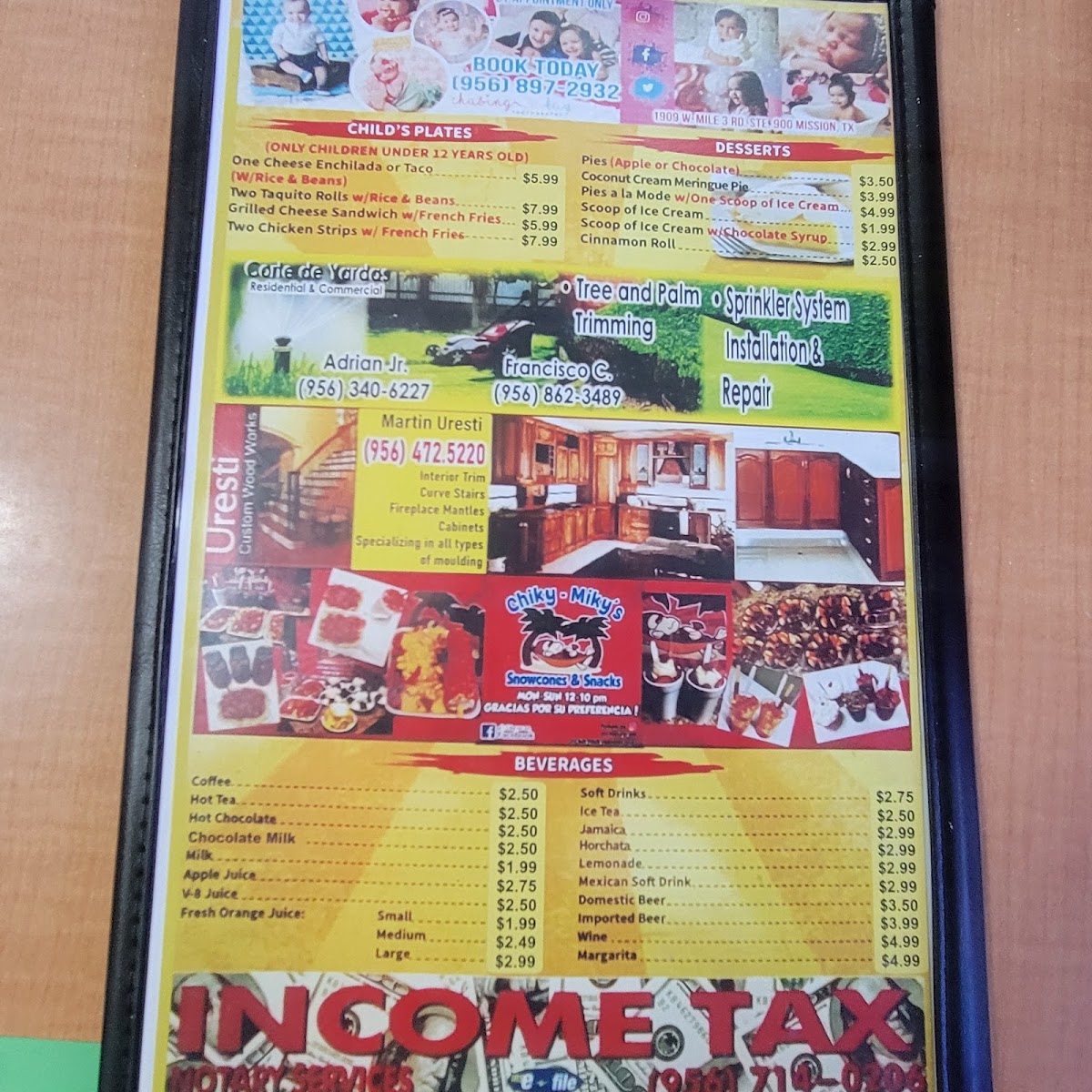Diaz Diner Menu - Image 2